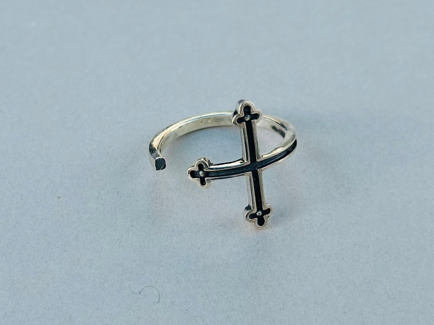 Sterling Silver Bottony Cross Ring