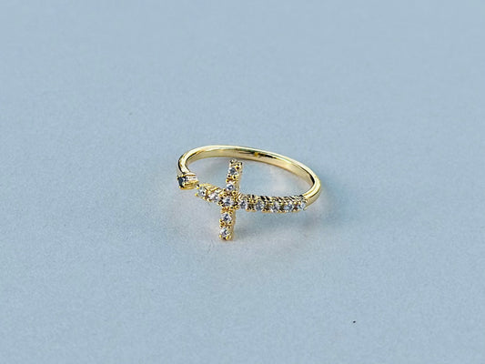 Twinkle Single Cross Ring