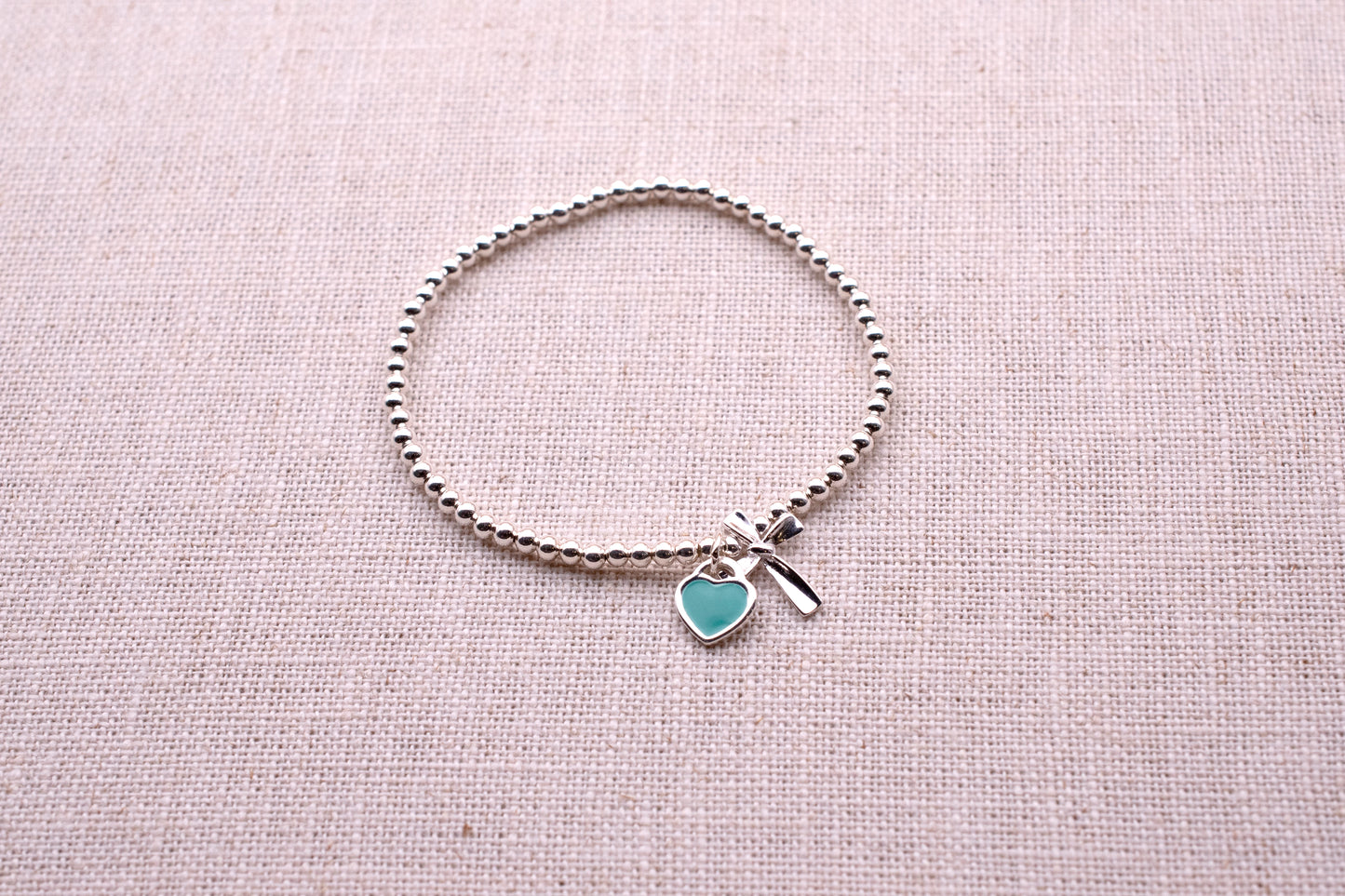 Sterling Silver Base: Enamel Heart Cross Bracelet