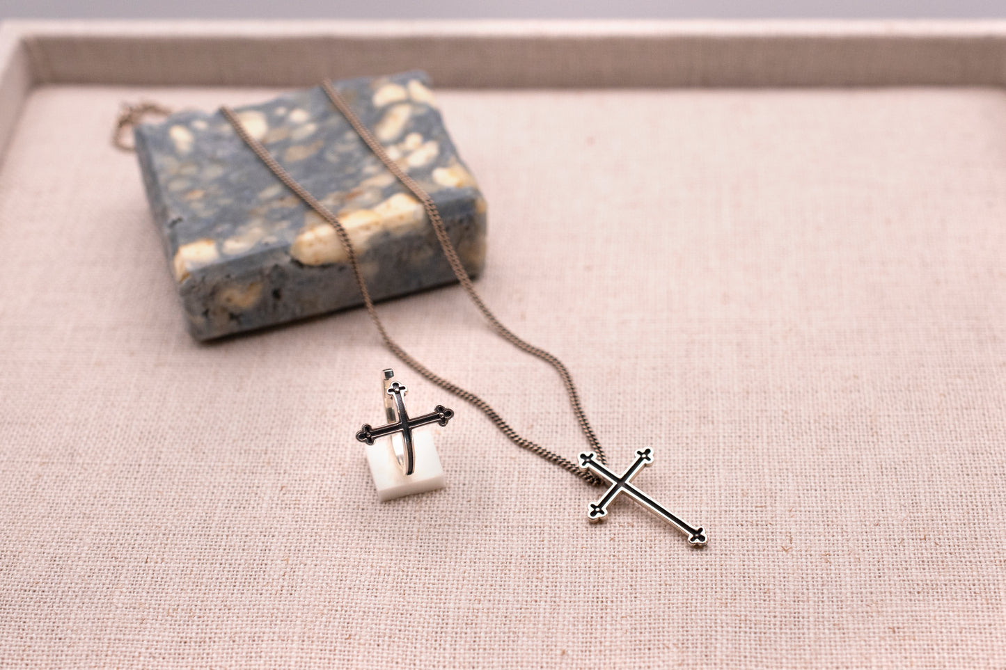 Sterling Silver Bottony Cross Ring