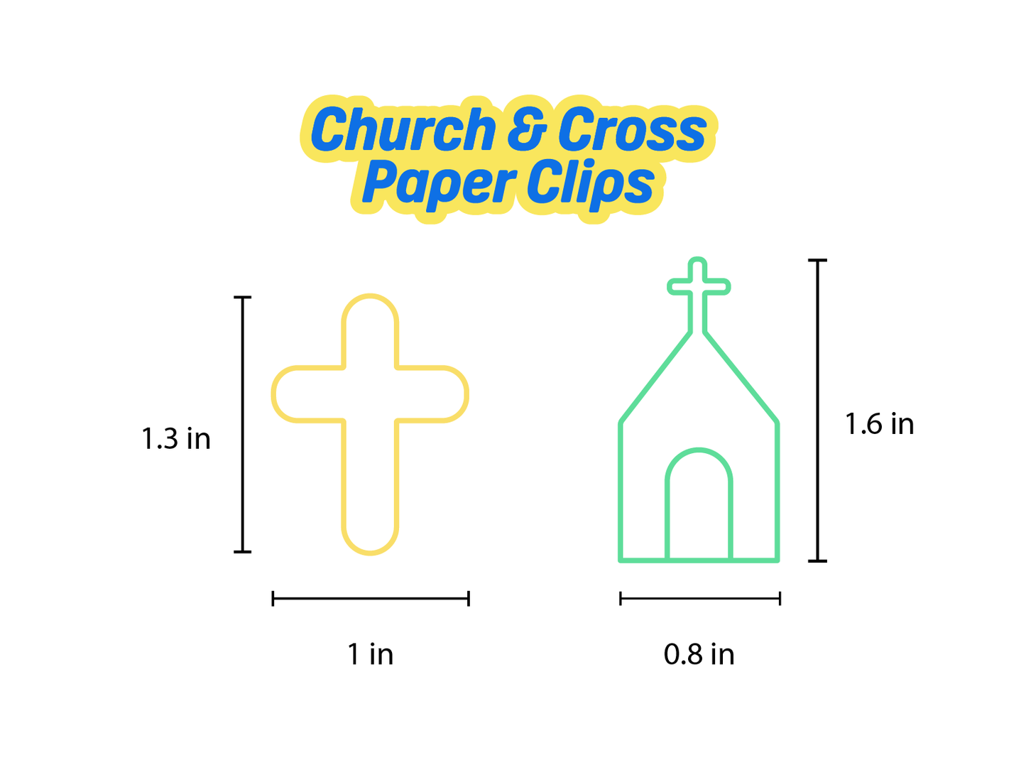 Church & Cross Paper Clips