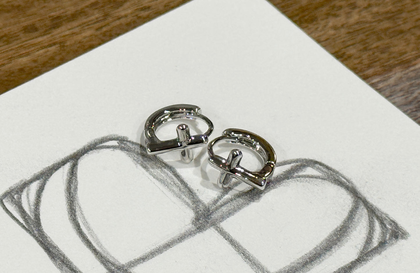 Hoop Cross Earrings