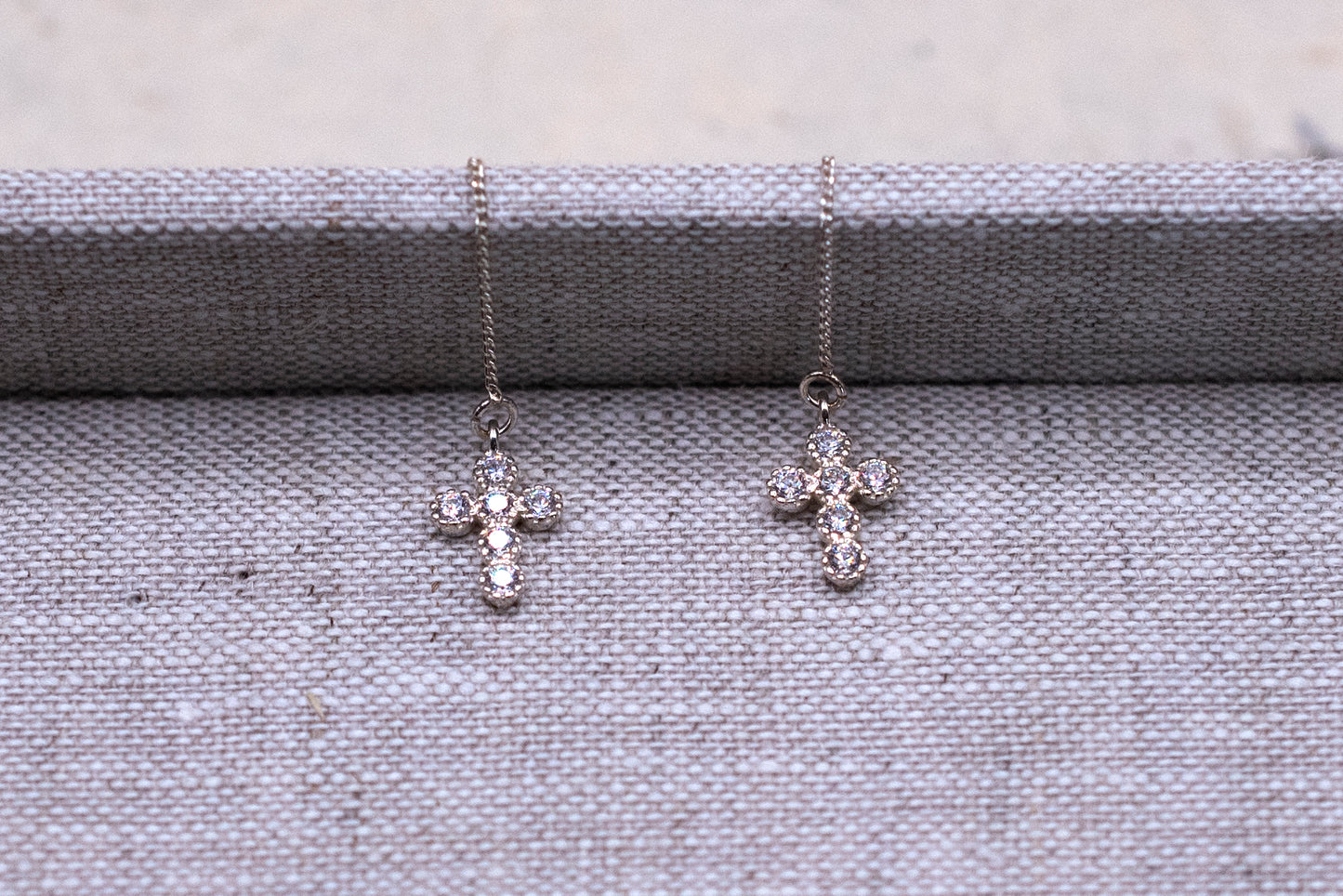 Sterling Silver Lenna Cross Earrings