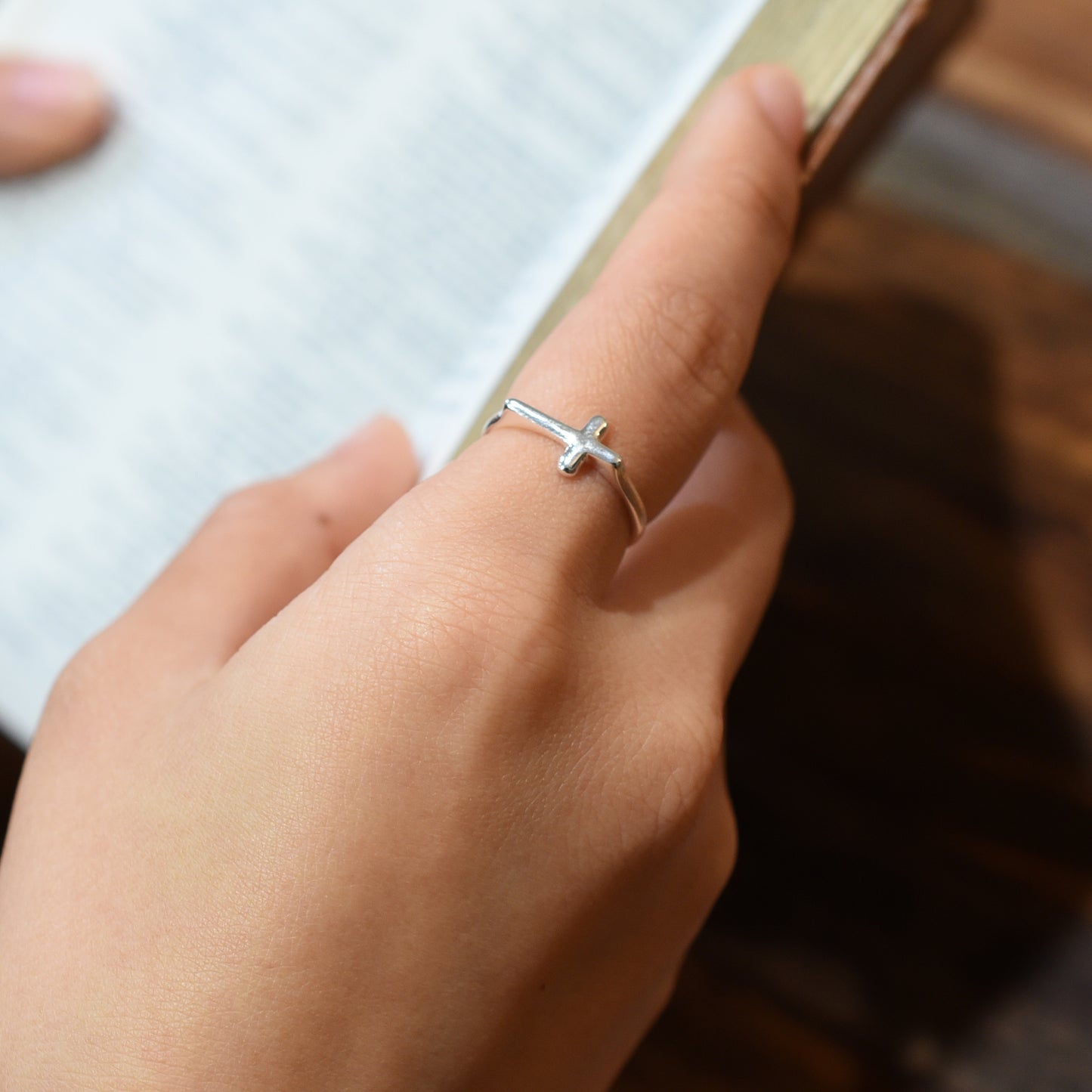 Sterling Silver Classic Cross Ring