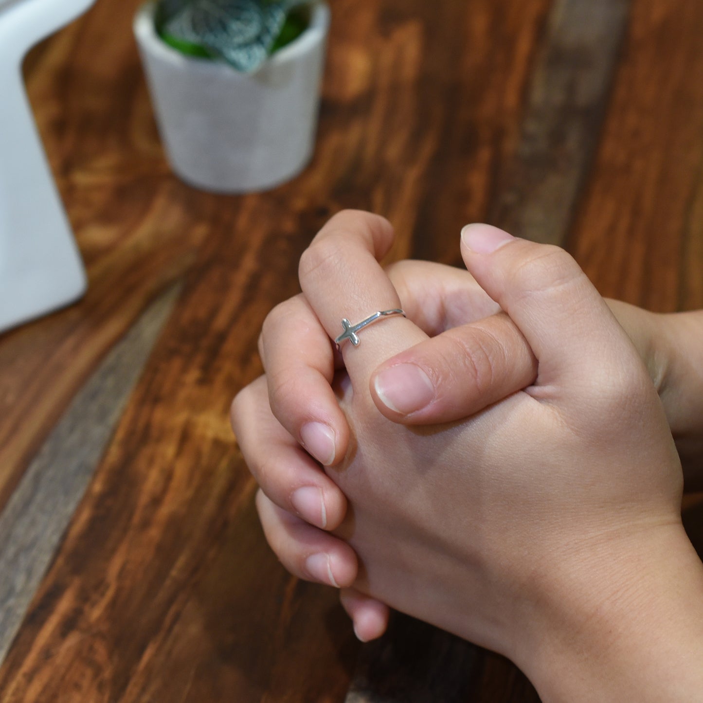 Sterling Silver Classic Cross Ring