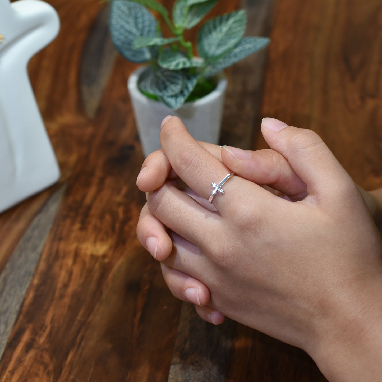 Sterling Silver Classic Cross Ring